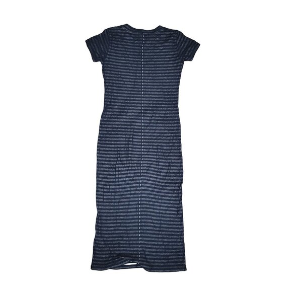 Rag & bone maxi body con Navy & Black Striped Maxi Dress Size Small tee shirt - Picture 3 of 6